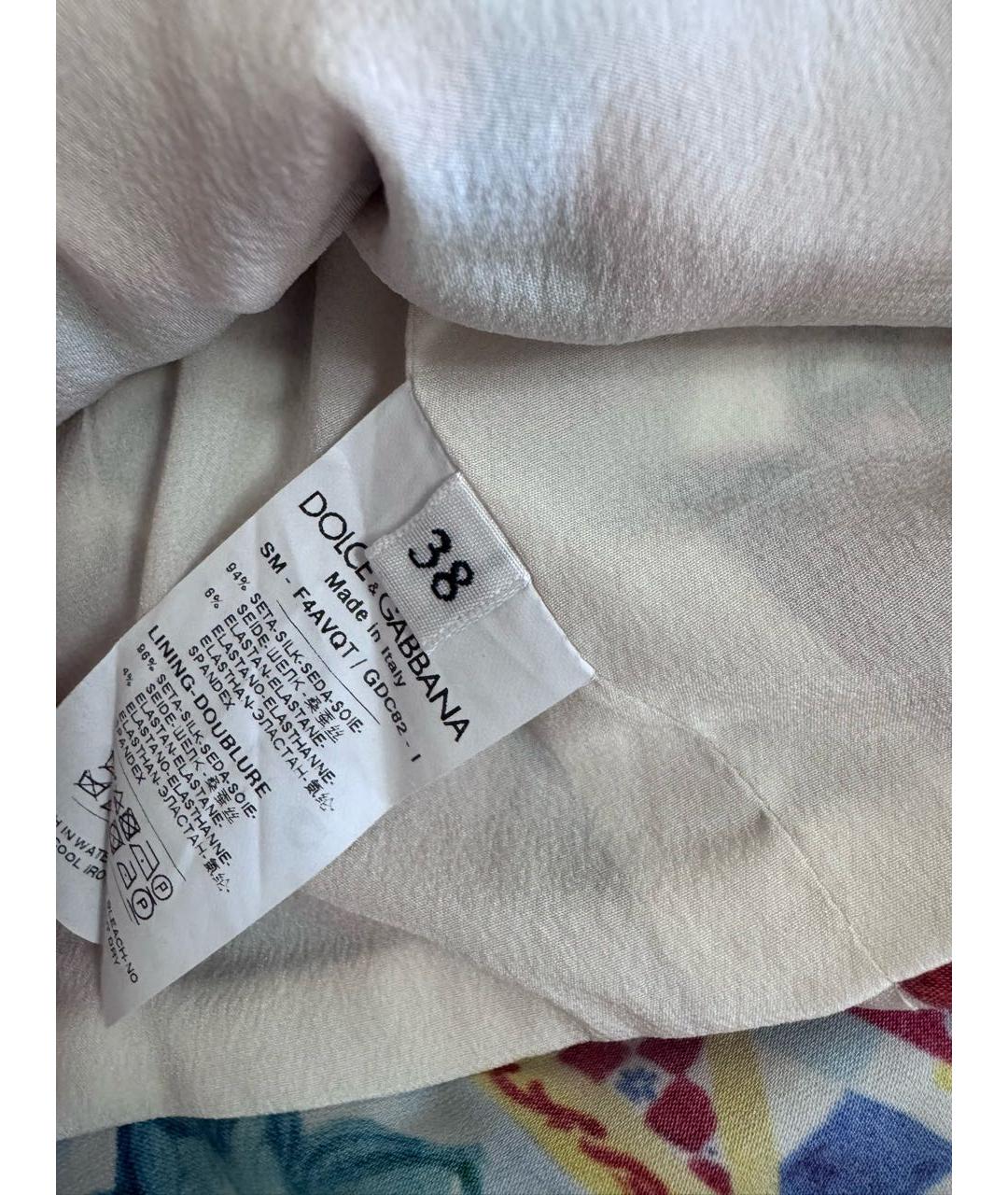 DOLCE&GABBANA Красная шелковая юбка миди, фото 2