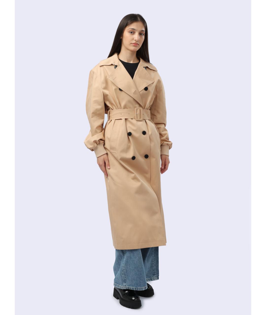 HUGO Бежевый тренч/плащ, фото 5