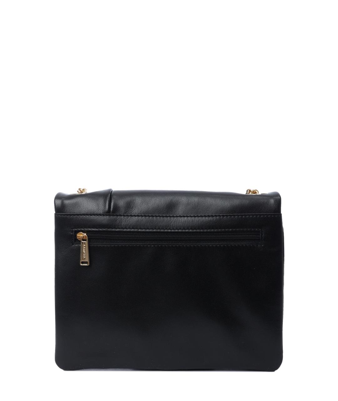 LANCEL Черная кожаная сумка через плечо, фото 4