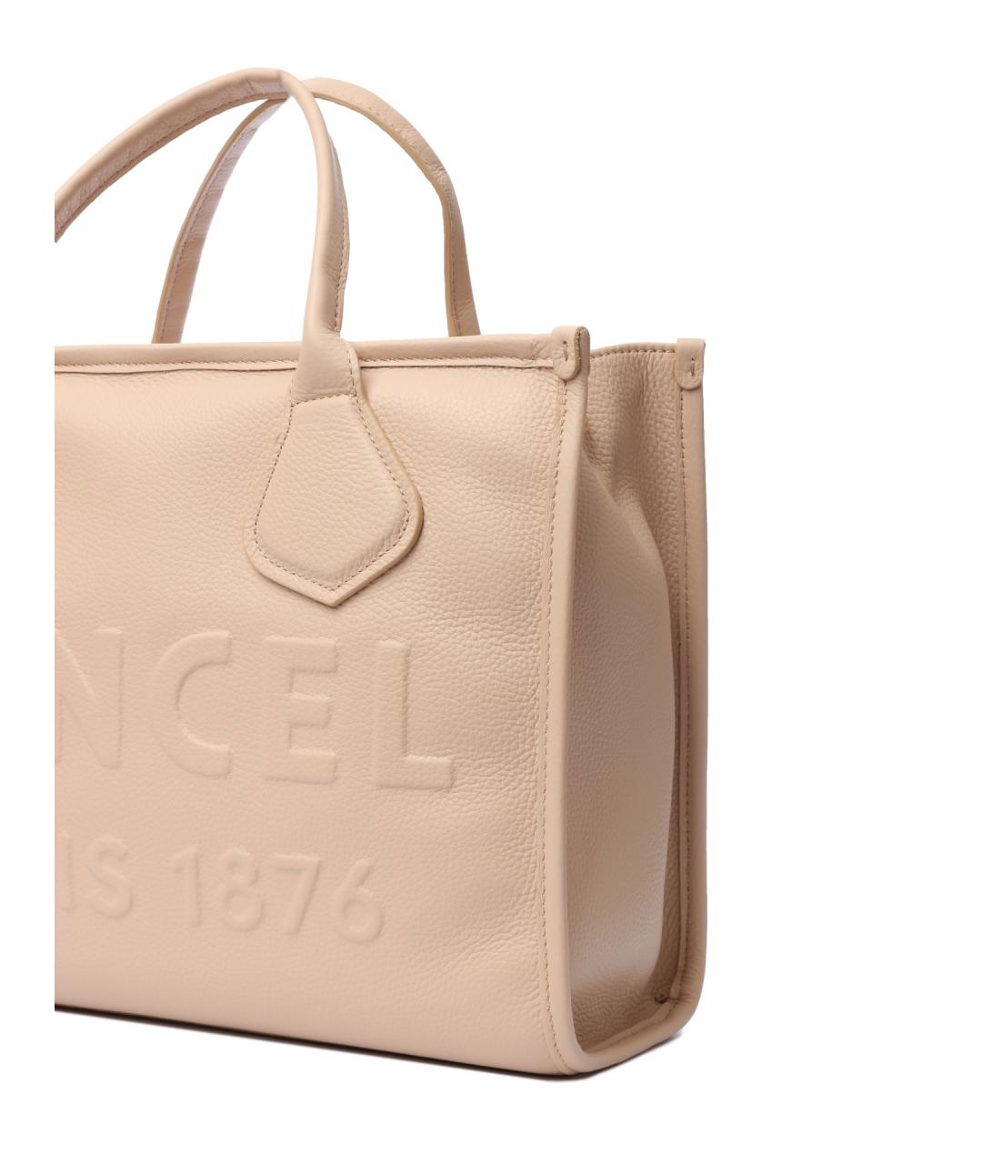 LANCEL Бежевая кожаная сумка через плечо, фото 6