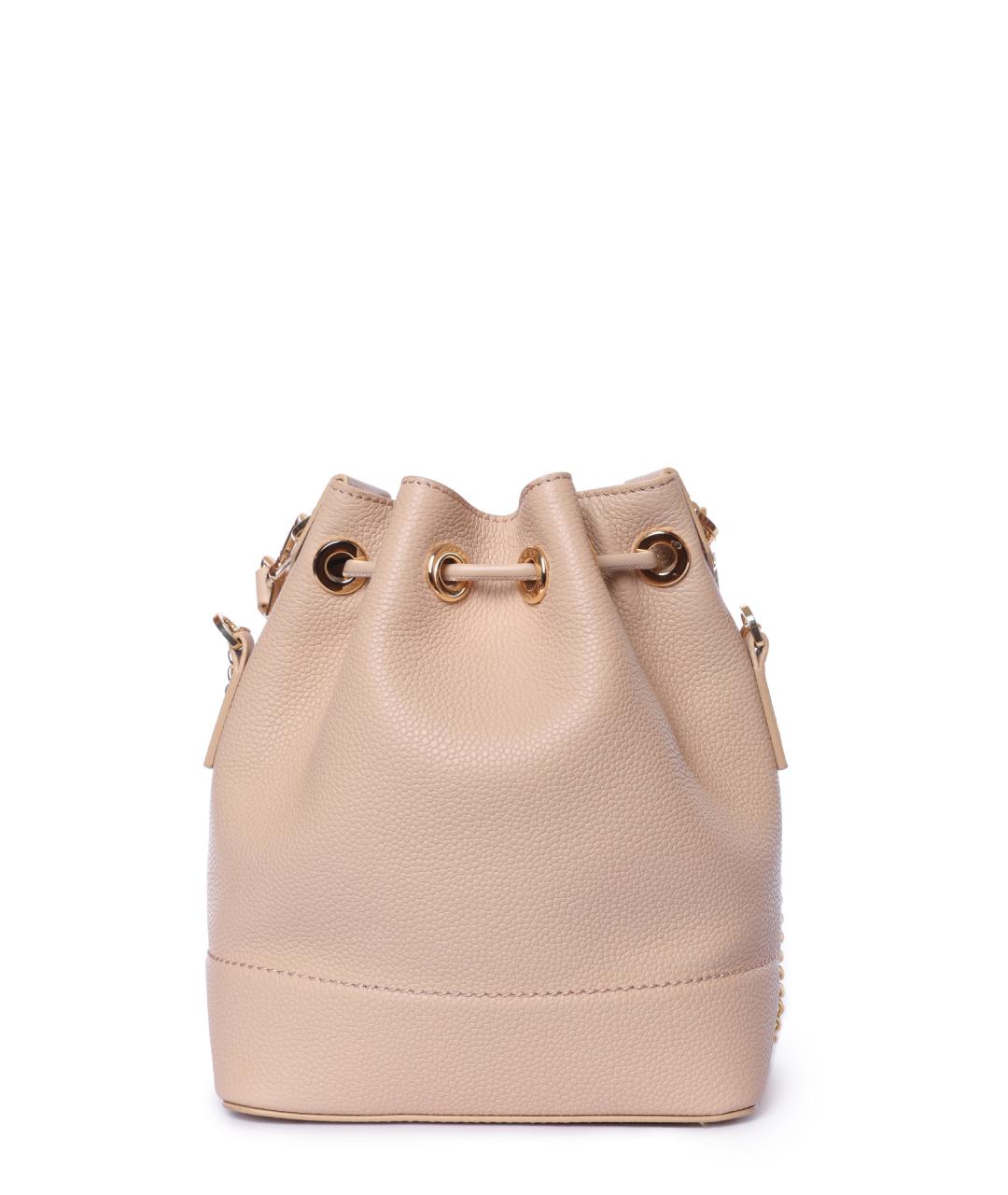 LANCEL Бежевая кожаная сумка через плечо, фото 4