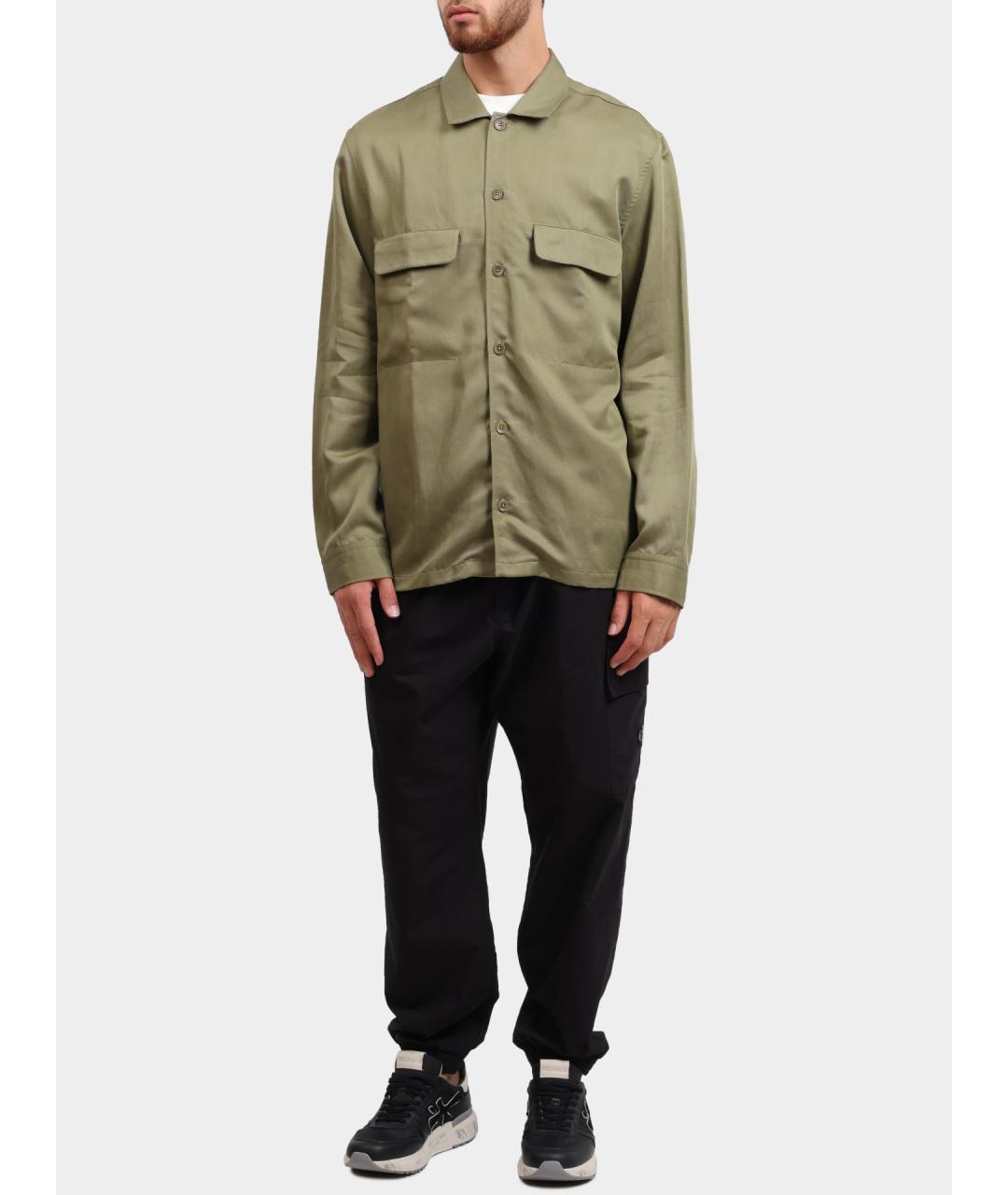 CALVIN KLEIN Зеленая полиамидовая куртка, фото 2