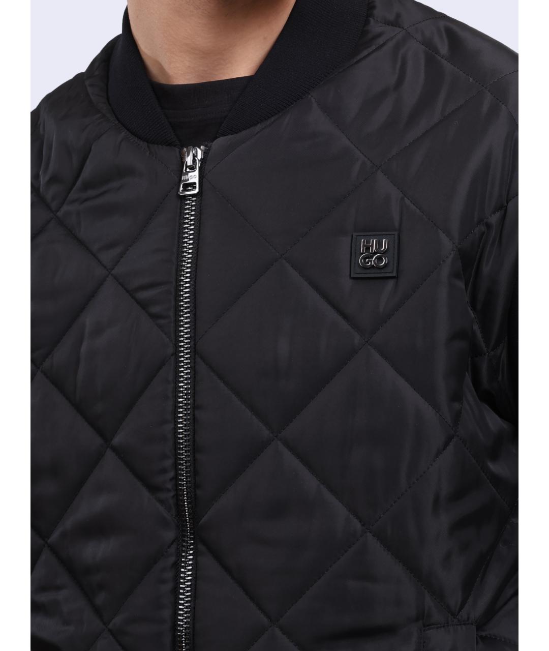 HUGO Черная полиамидовая куртка, фото 4