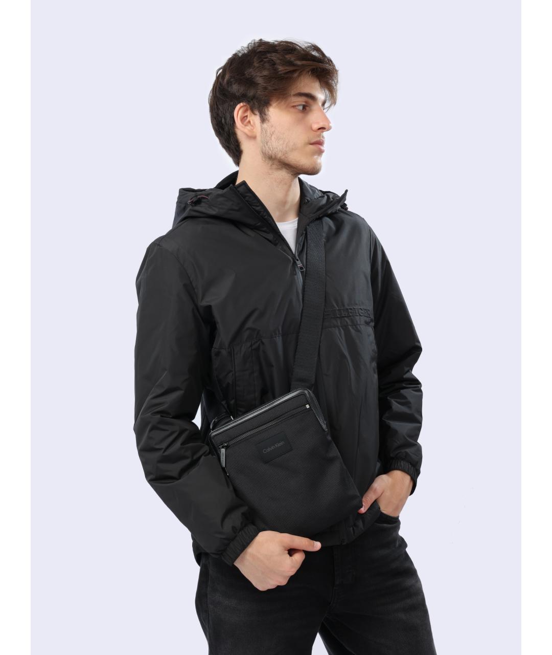 CALVIN KLEIN Черная сумка на плечо, фото 5