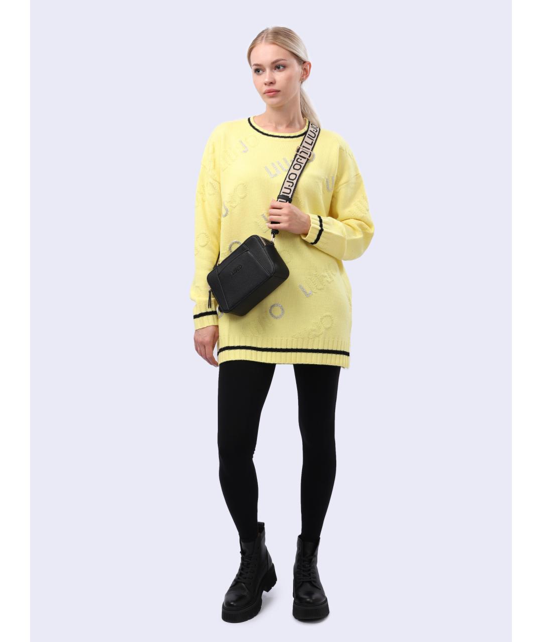 LIU JO Желтый полиамидовый джемпер / свитер, фото 2