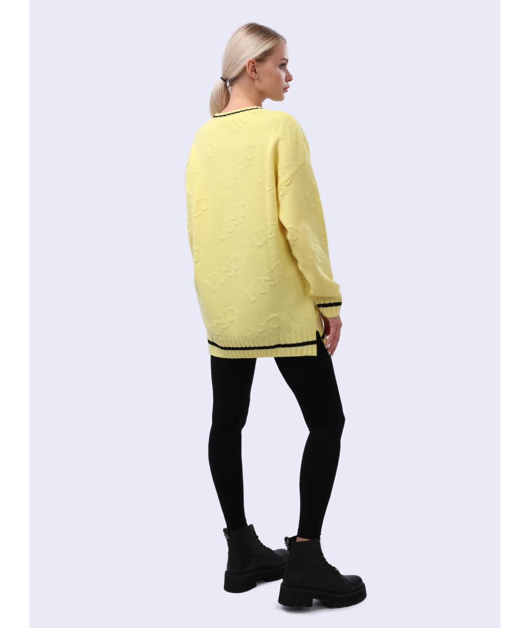 LIU JO Желтый полиамидовый джемпер / свитер, фото 4