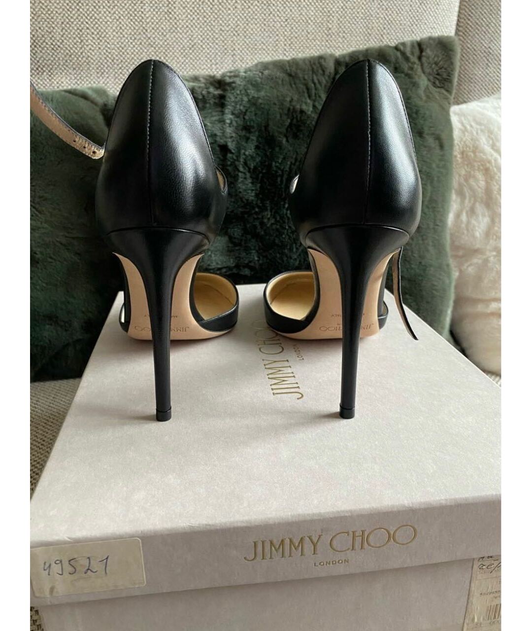JIMMY CHOO Черные кожаные туфли, фото 3