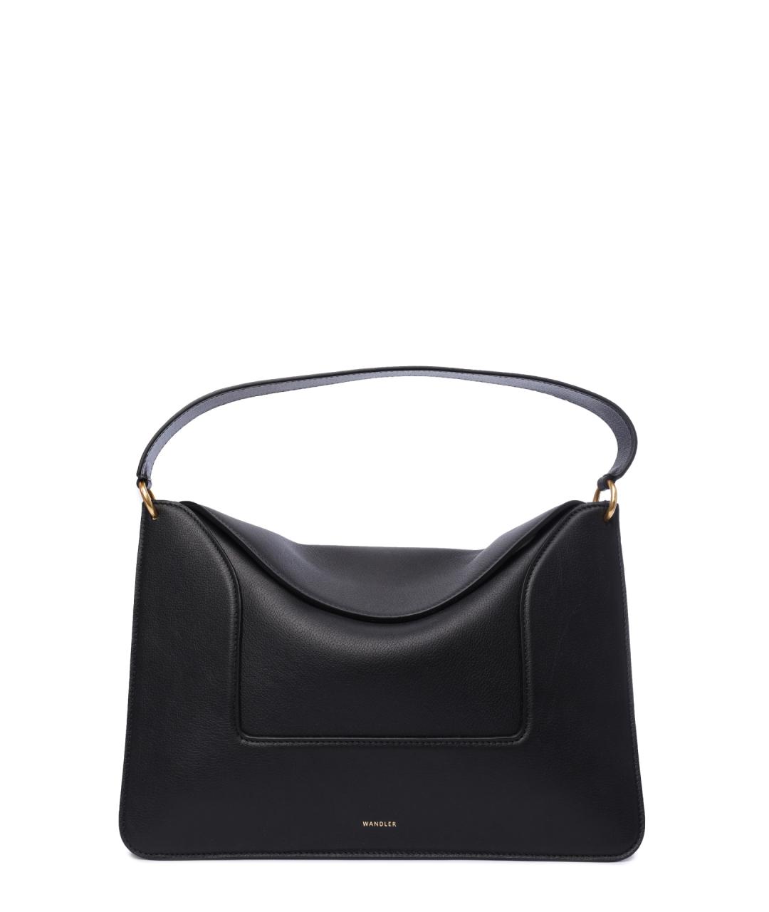WANDLER Черная кожаная сумка через плечо, фото 1