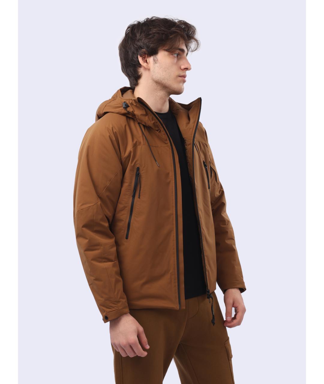 CP COMPANY Коричневая полиамидовая куртка, фото 3