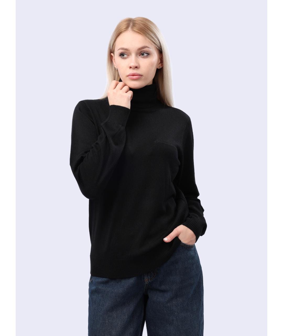 ARMANI EXCHANGE Черная шерстяная водолазка, фото 3