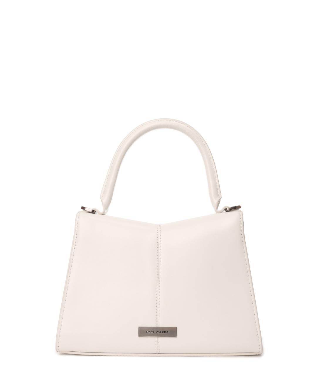 MARC JACOBS Белая кожаная сумка с короткими ручками, фото 3