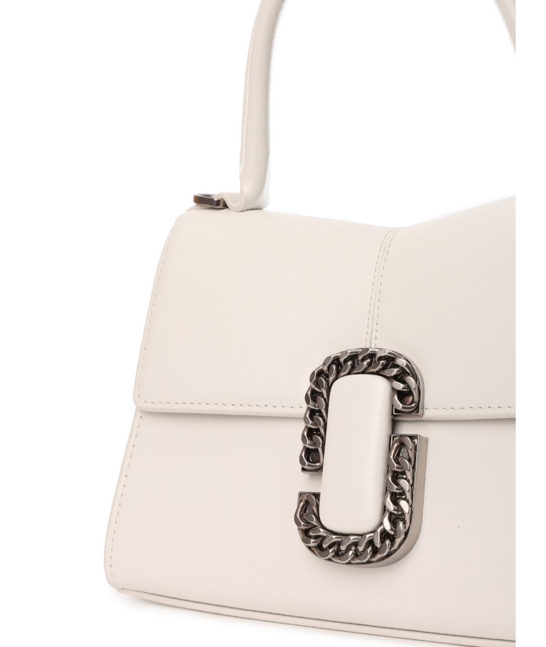 MARC JACOBS Белая кожаная сумка с короткими ручками, фото 4