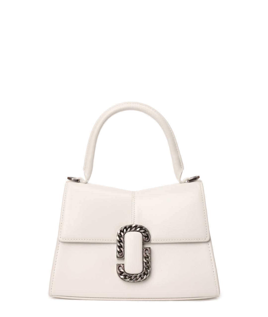 MARC JACOBS Белая кожаная сумка с короткими ручками, фото 1