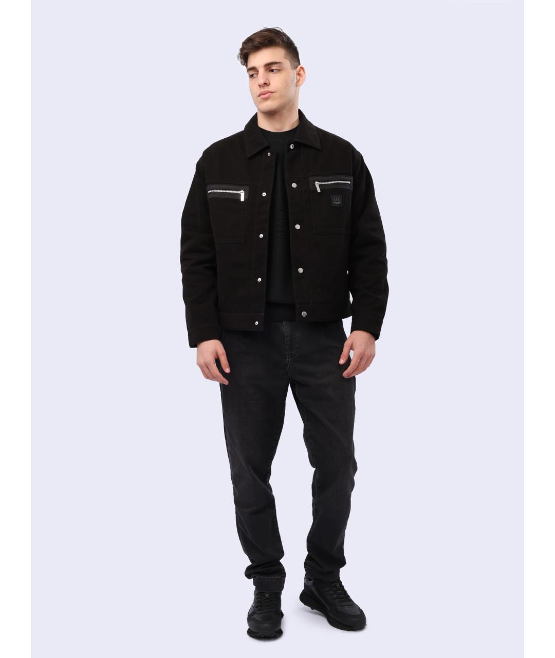 ARMANI EXCHANGE Черная хлопковая куртка, фото 2