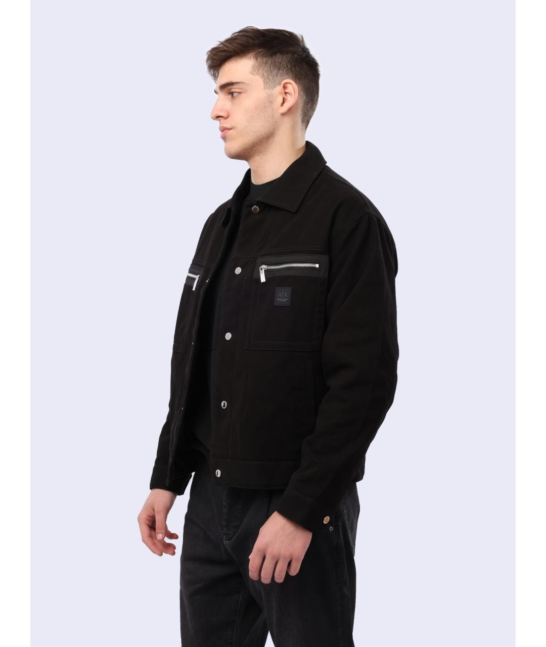 ARMANI EXCHANGE Черная хлопковая куртка, фото 3