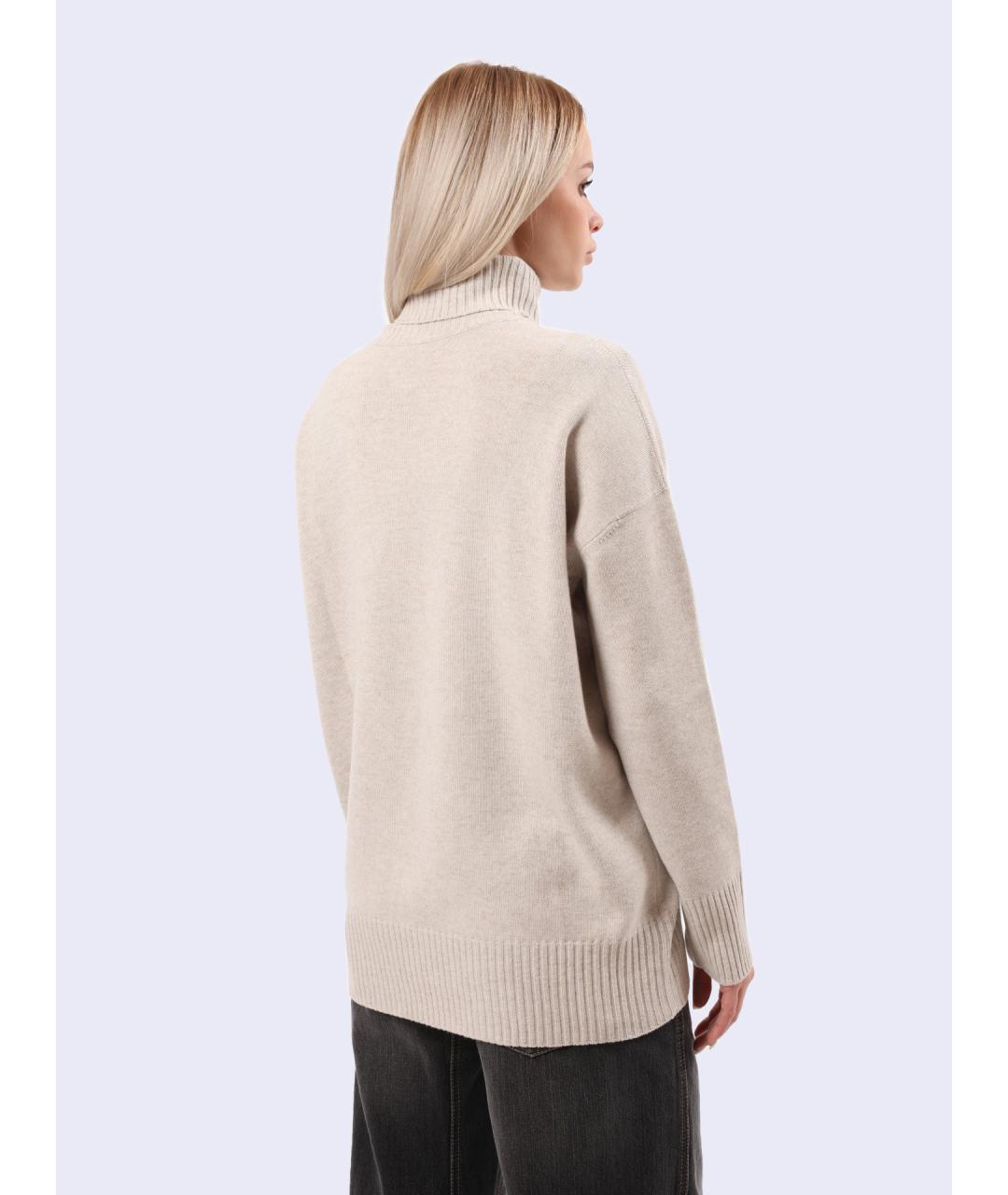 BRUNELLO CUCINELLI Бежевый джемпер / свитер, фото 2