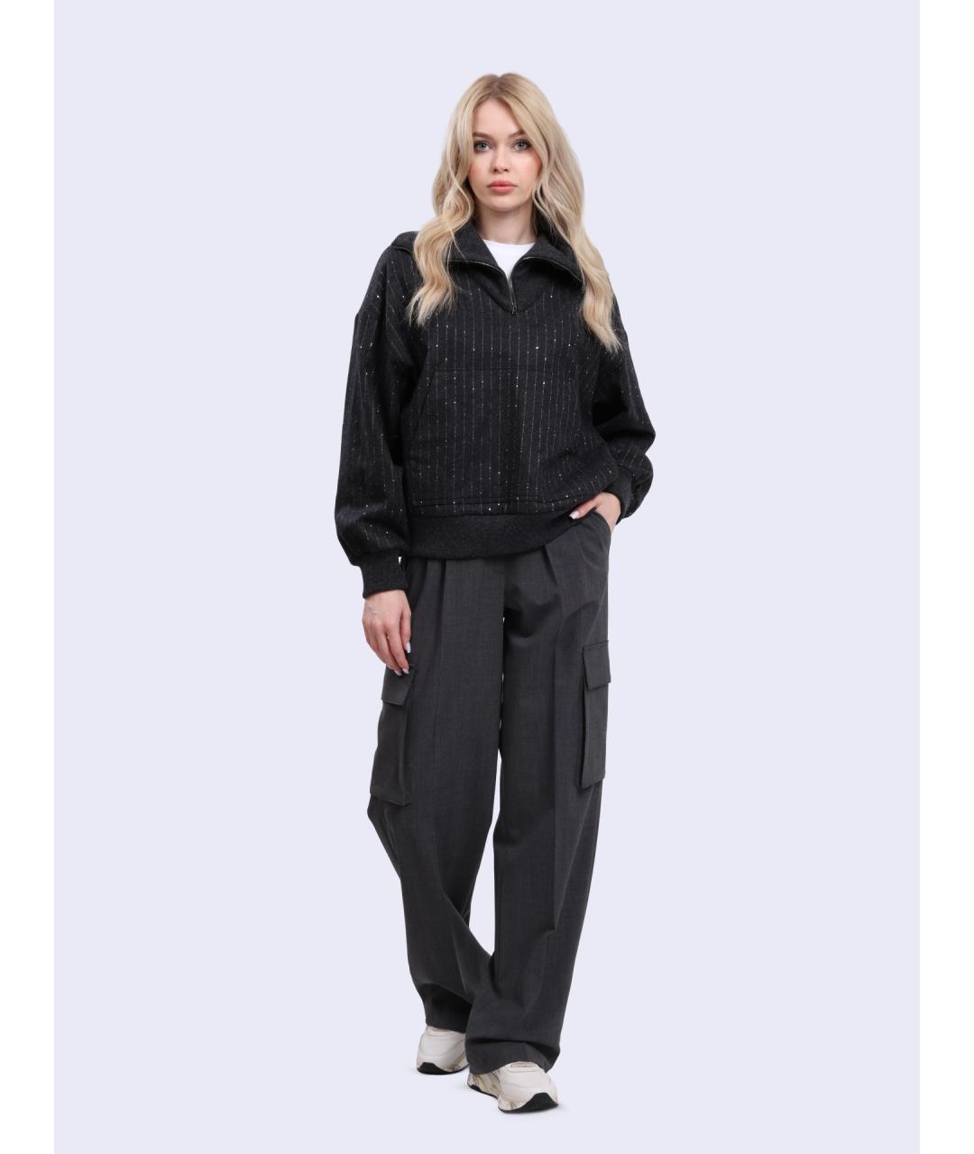 HERNO Антрацитовый шерстяной джемпер / свитер, фото 6