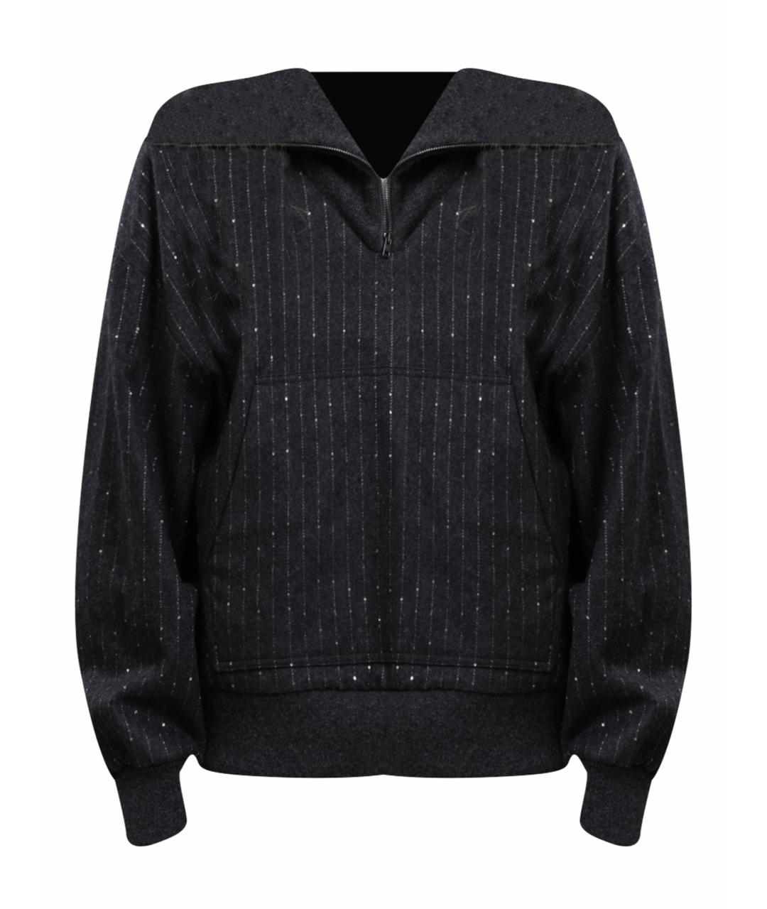 HERNO Антрацитовый шерстяной джемпер / свитер, фото 1