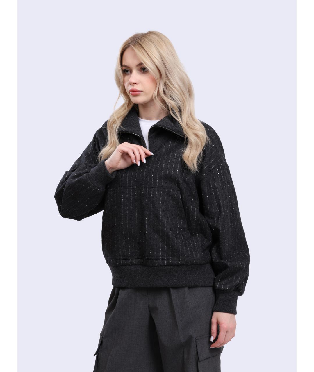 HERNO Антрацитовый шерстяной джемпер / свитер, фото 3