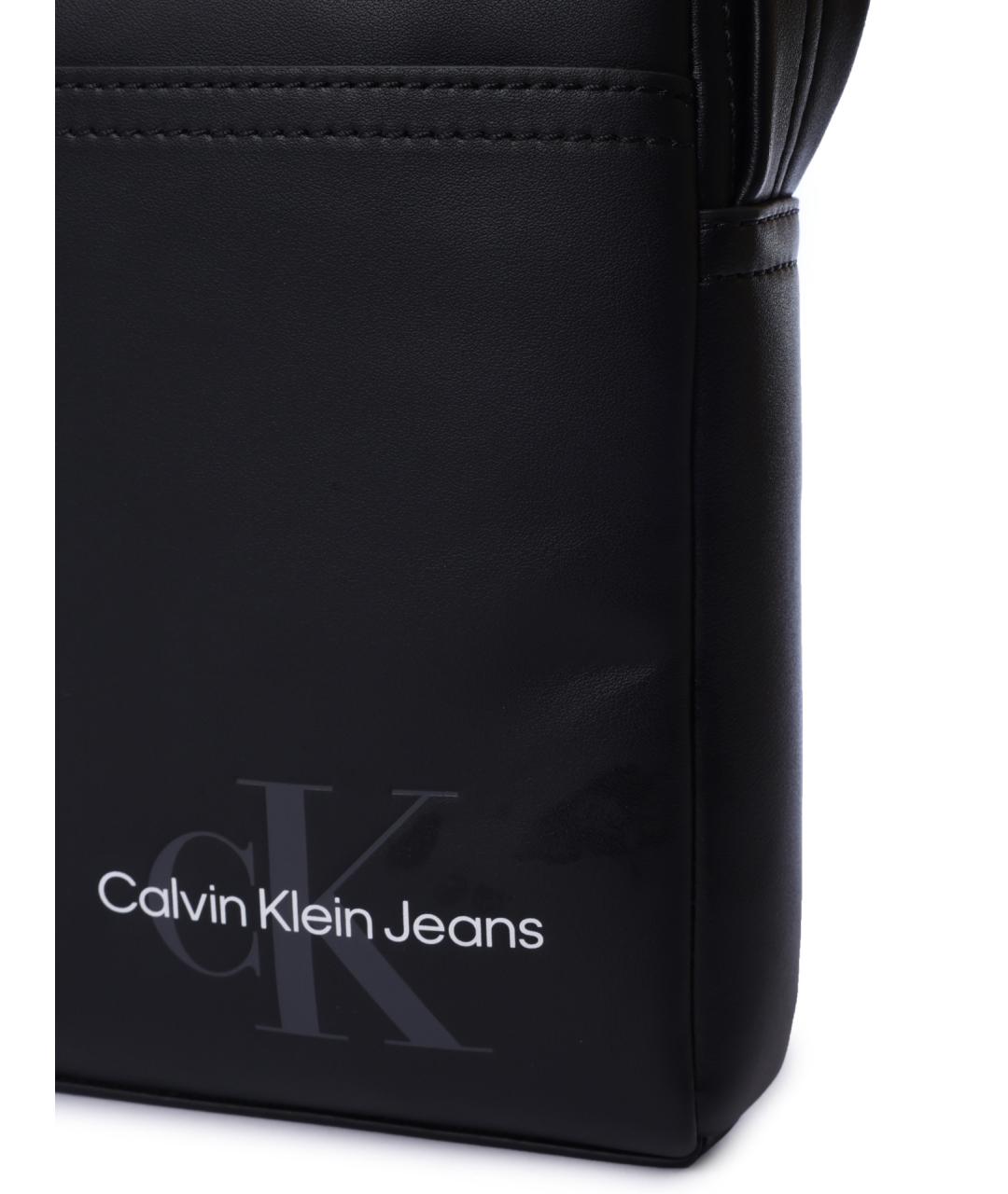 CALVIN KLEIN Черная сумка на плечо, фото 3