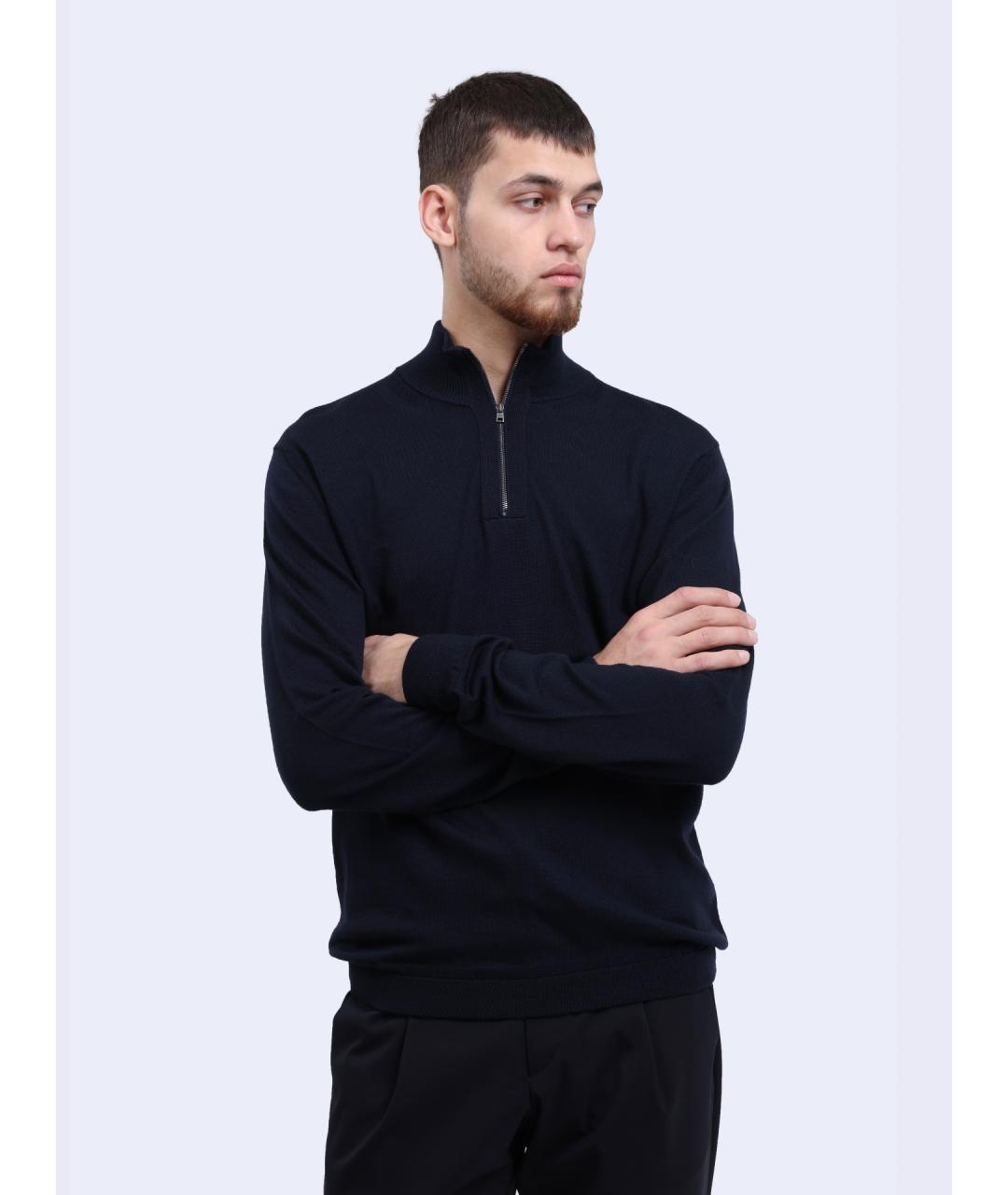 HERNO Темно-синий шерстяной джемпер / свитер, фото 3