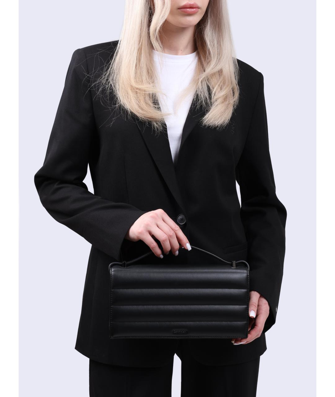 CALVIN KLEIN Черная сумка через плечо, фото 5
