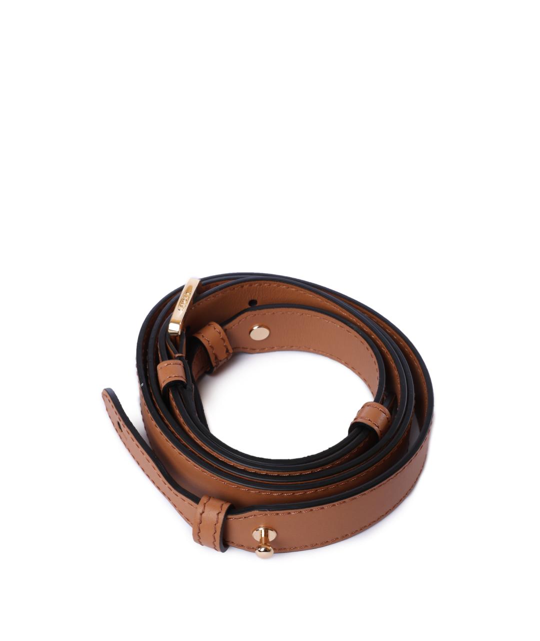 LANCEL Коричневая кожаная сумка через плечо, фото 6