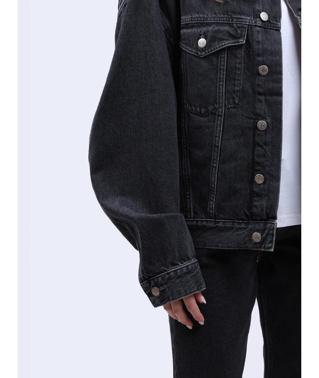 CALVIN KLEIN Черная хлопковая куртка, фото 4