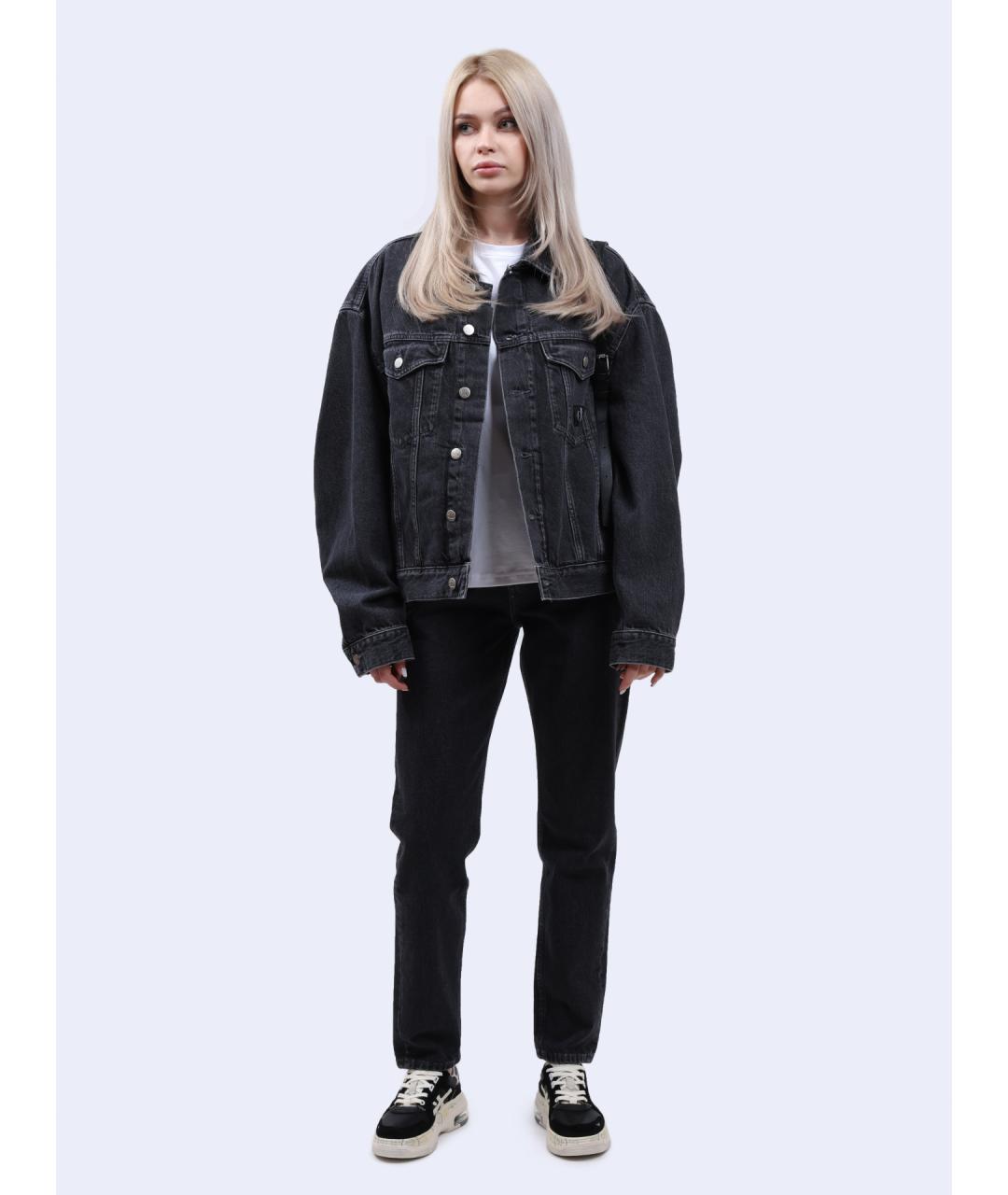 CALVIN KLEIN Черная хлопковая куртка, фото 3