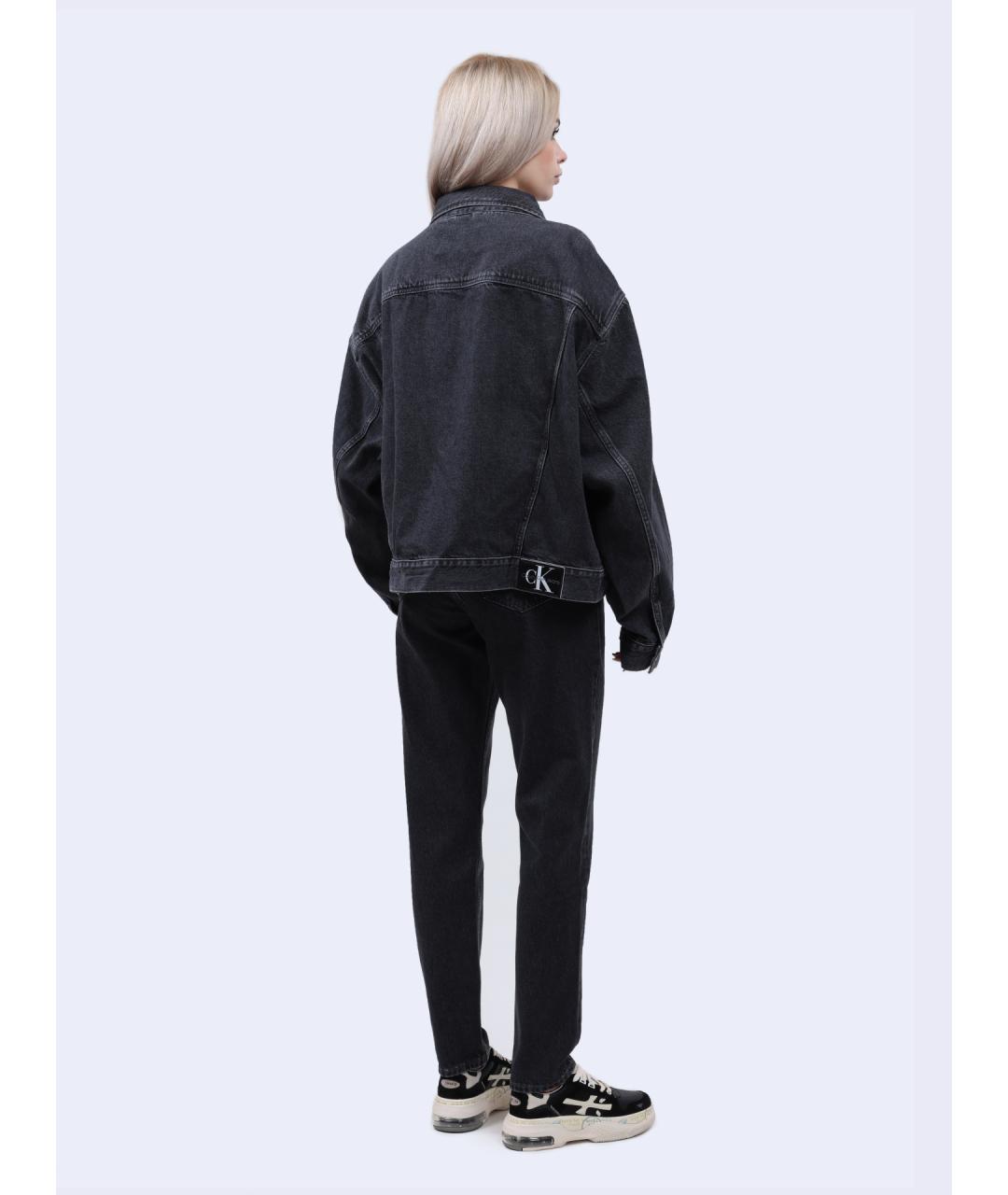 CALVIN KLEIN Черная хлопковая куртка, фото 5