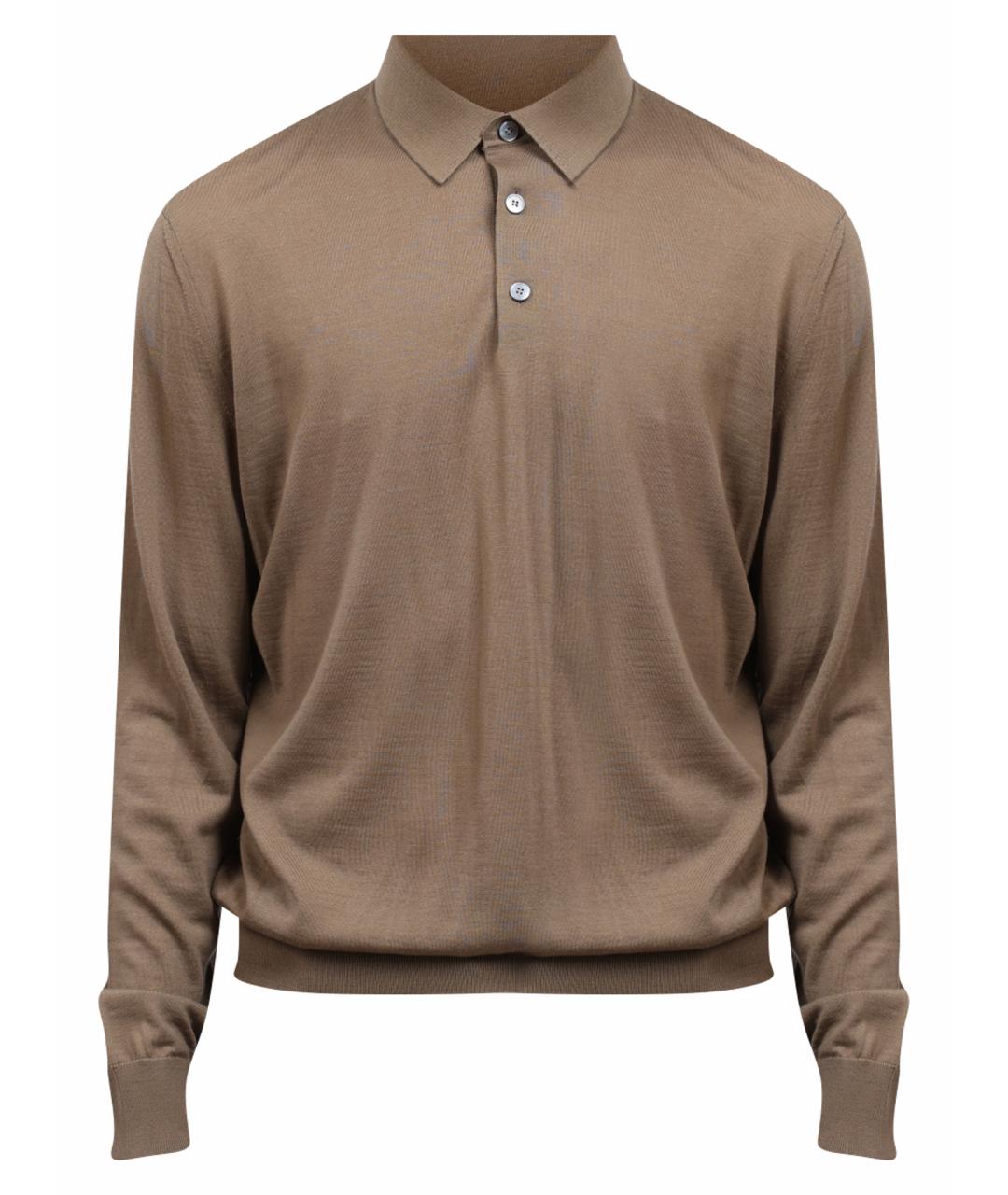 ZEGNA Коричневый шерстяной джемпер / свитер, фото 1