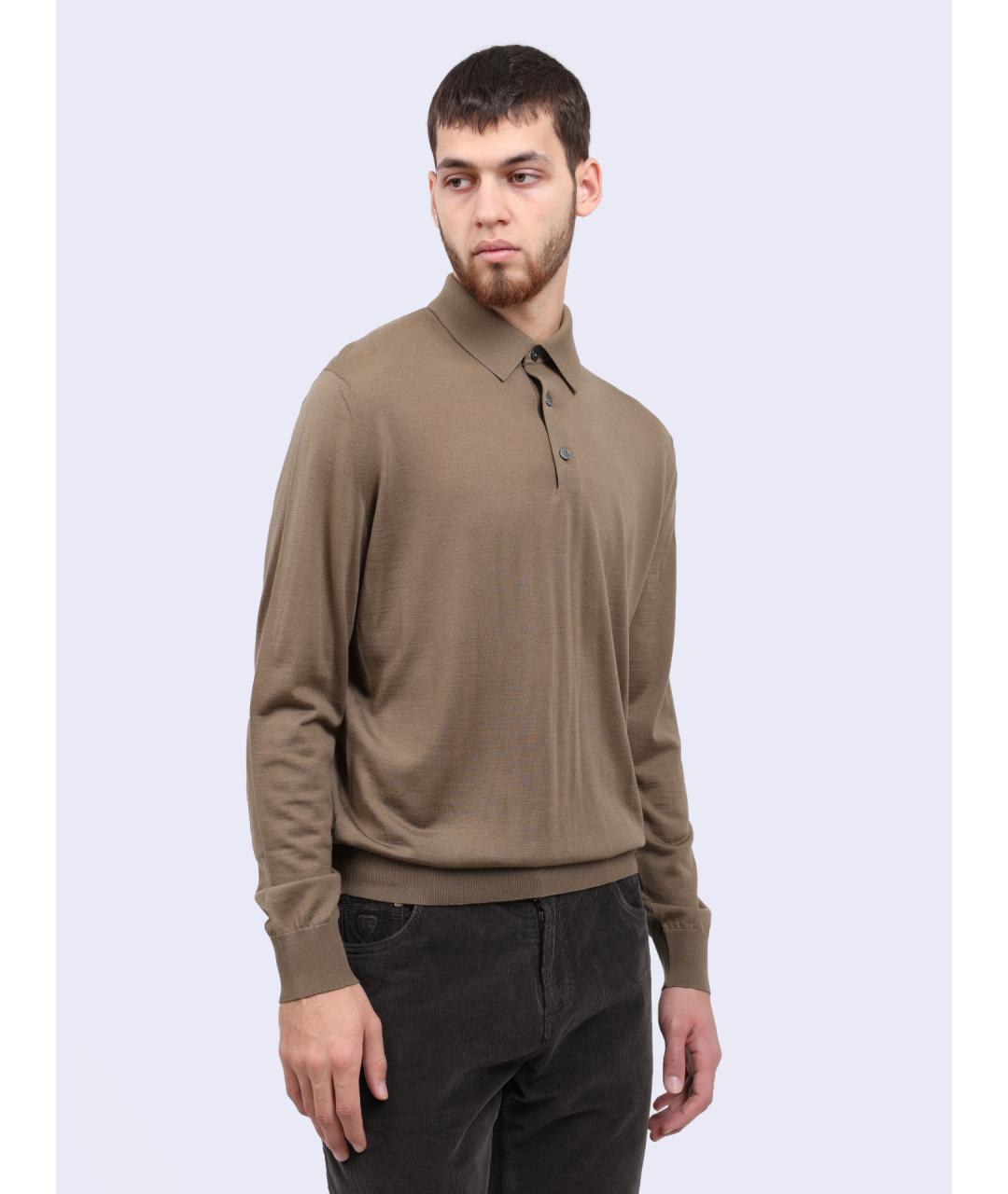 ZEGNA Коричневый шерстяной джемпер / свитер, фото 3