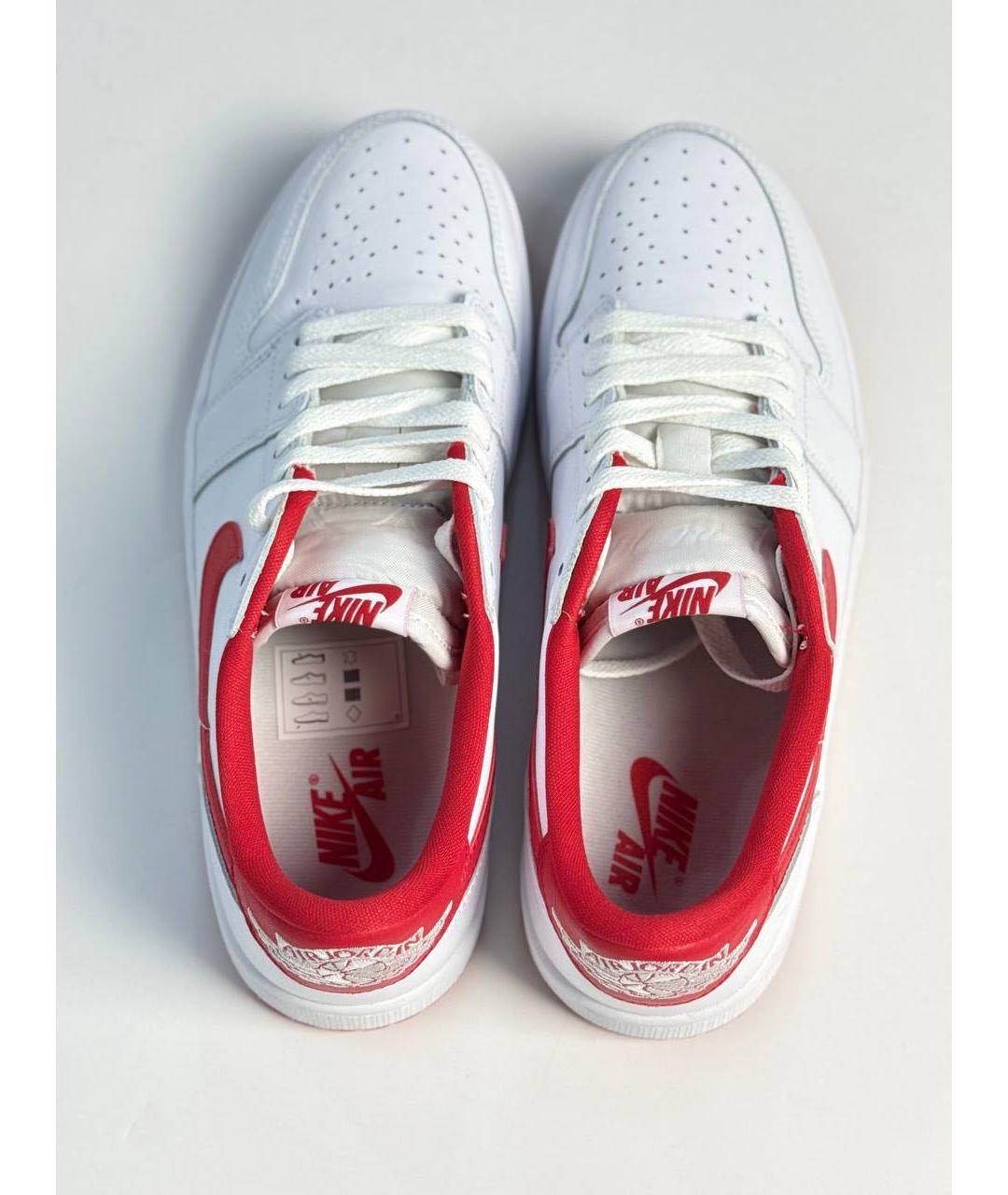 JORDAN Белые кожаные низкие кроссовки / кеды, фото 6