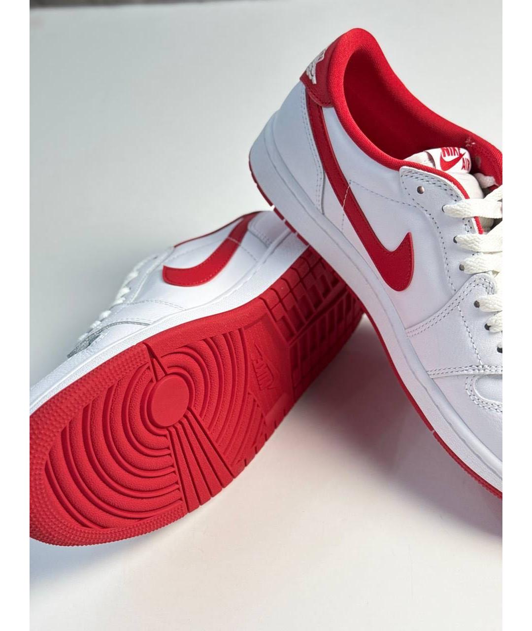 JORDAN Белые кожаные низкие кроссовки / кеды, фото 7