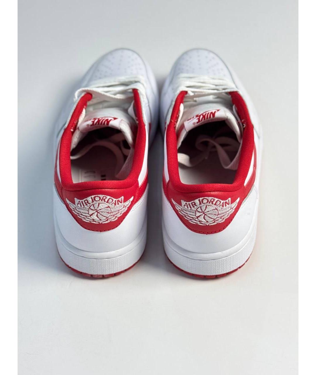 JORDAN Белые кожаные низкие кроссовки / кеды, фото 5