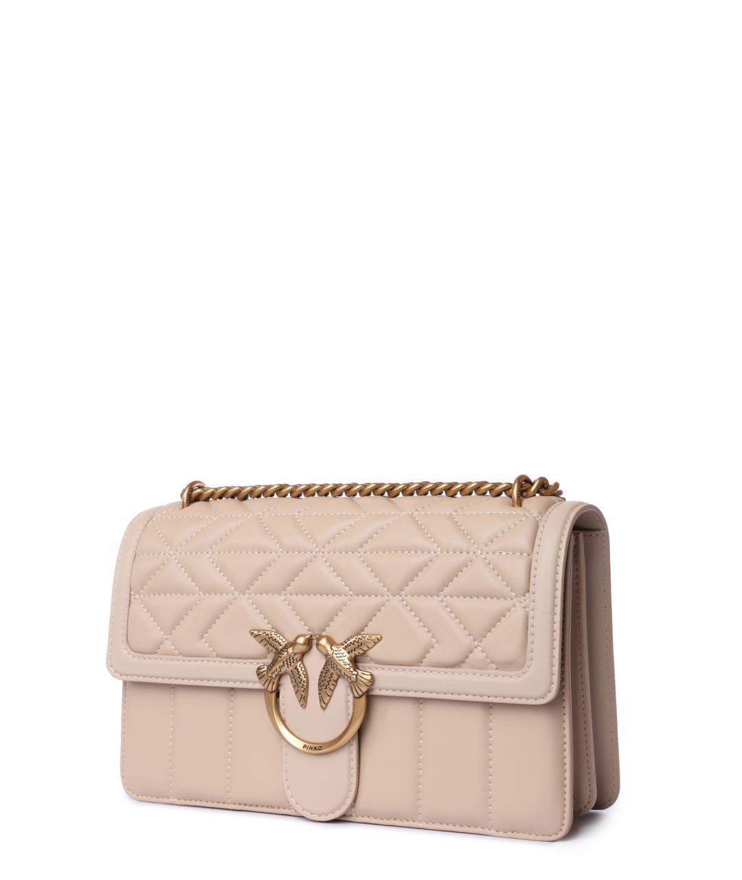 PINKO Розовая кожаная сумка через плечо, фото 2