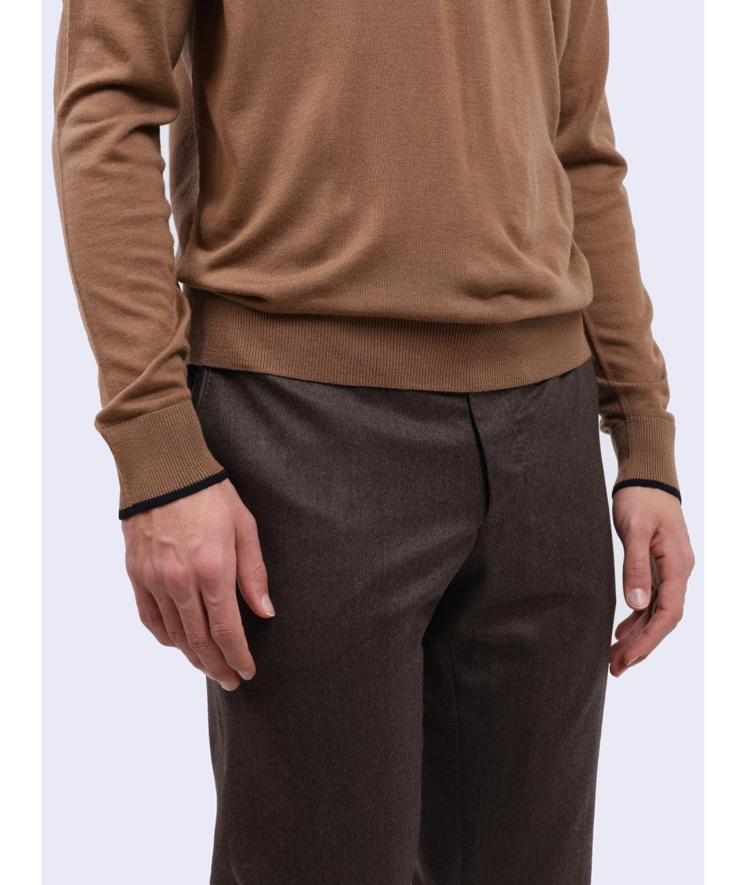 PESERICO Бежевый шерстяной джемпер / свитер, фото 4