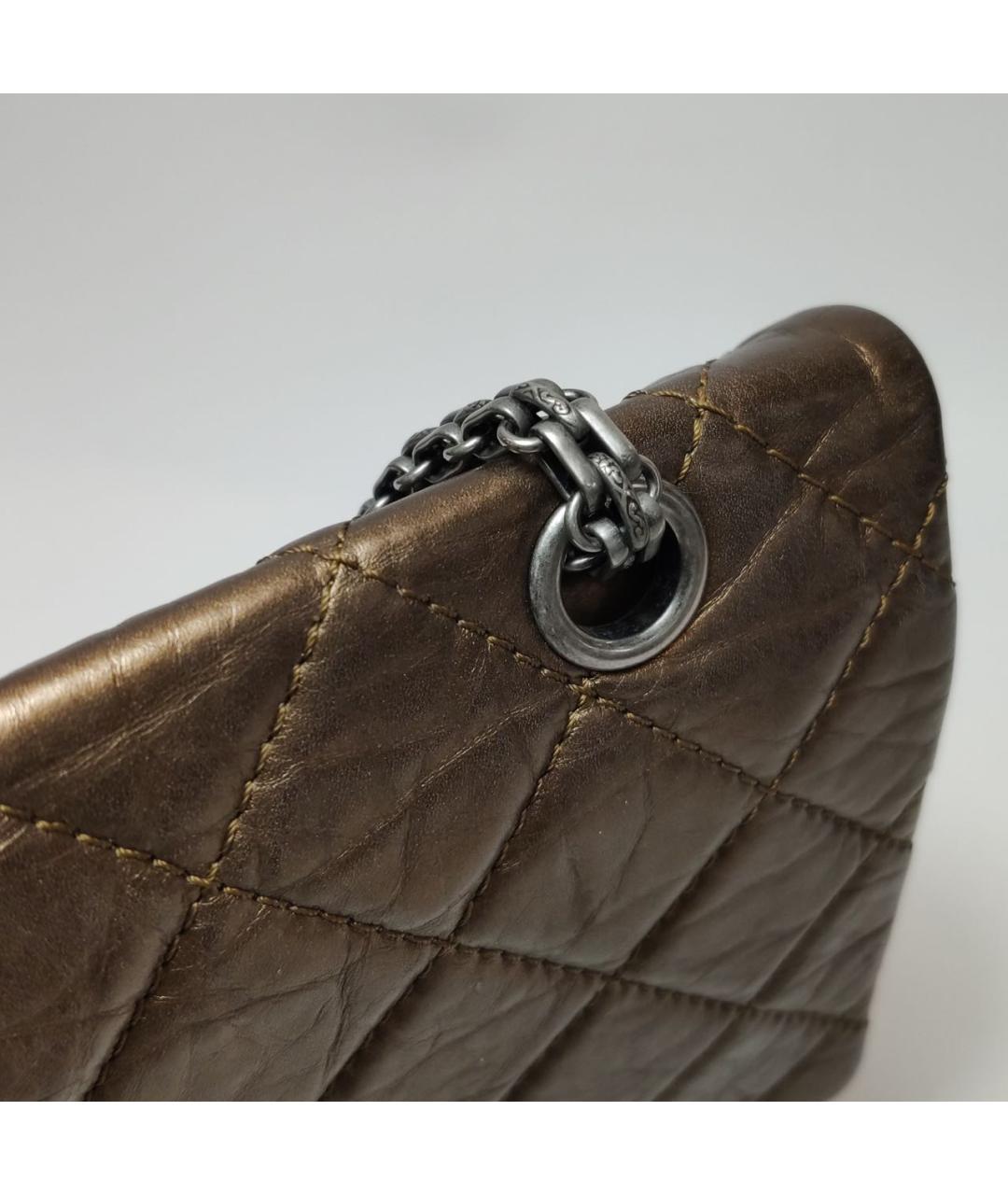 CHANEL Коричневая кожаная сумка через плечо, фото 8