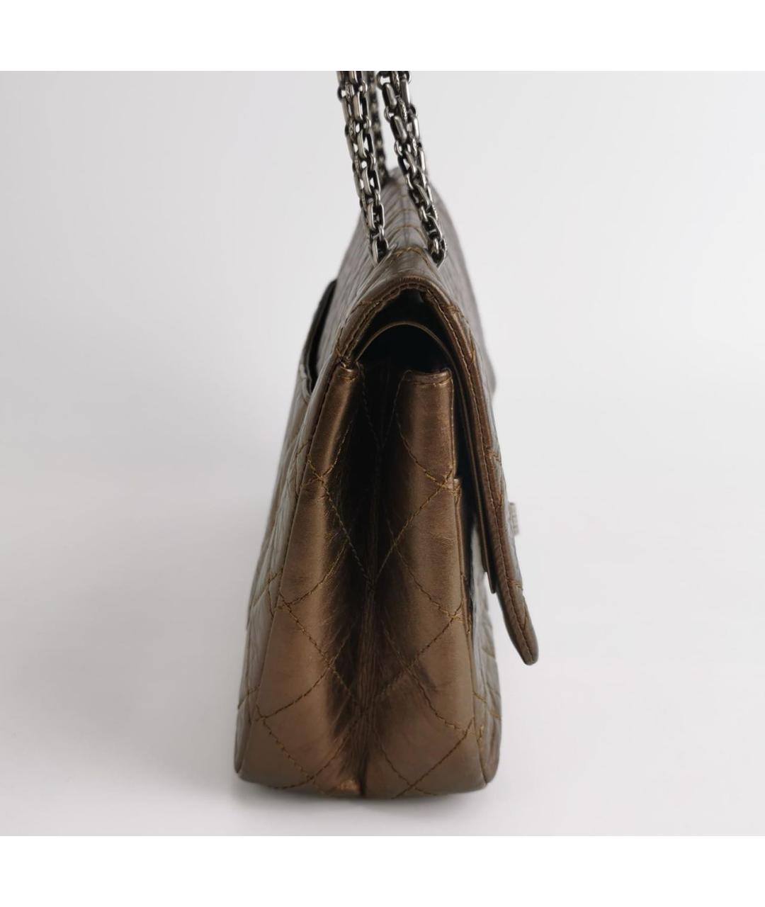 CHANEL Коричневая кожаная сумка через плечо, фото 3