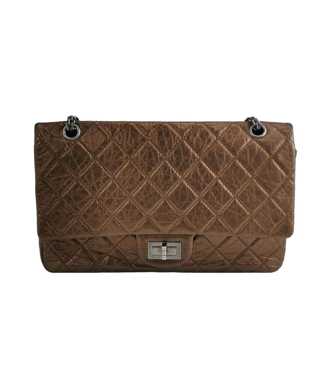 CHANEL Коричневая кожаная сумка через плечо, фото 9