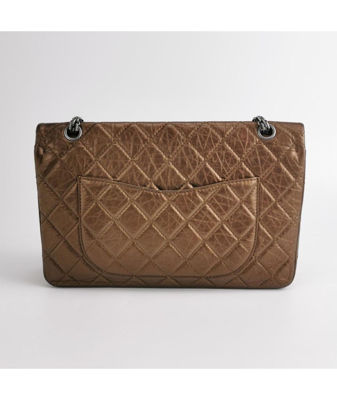 CHANEL Коричневая кожаная сумка через плечо, фото 4