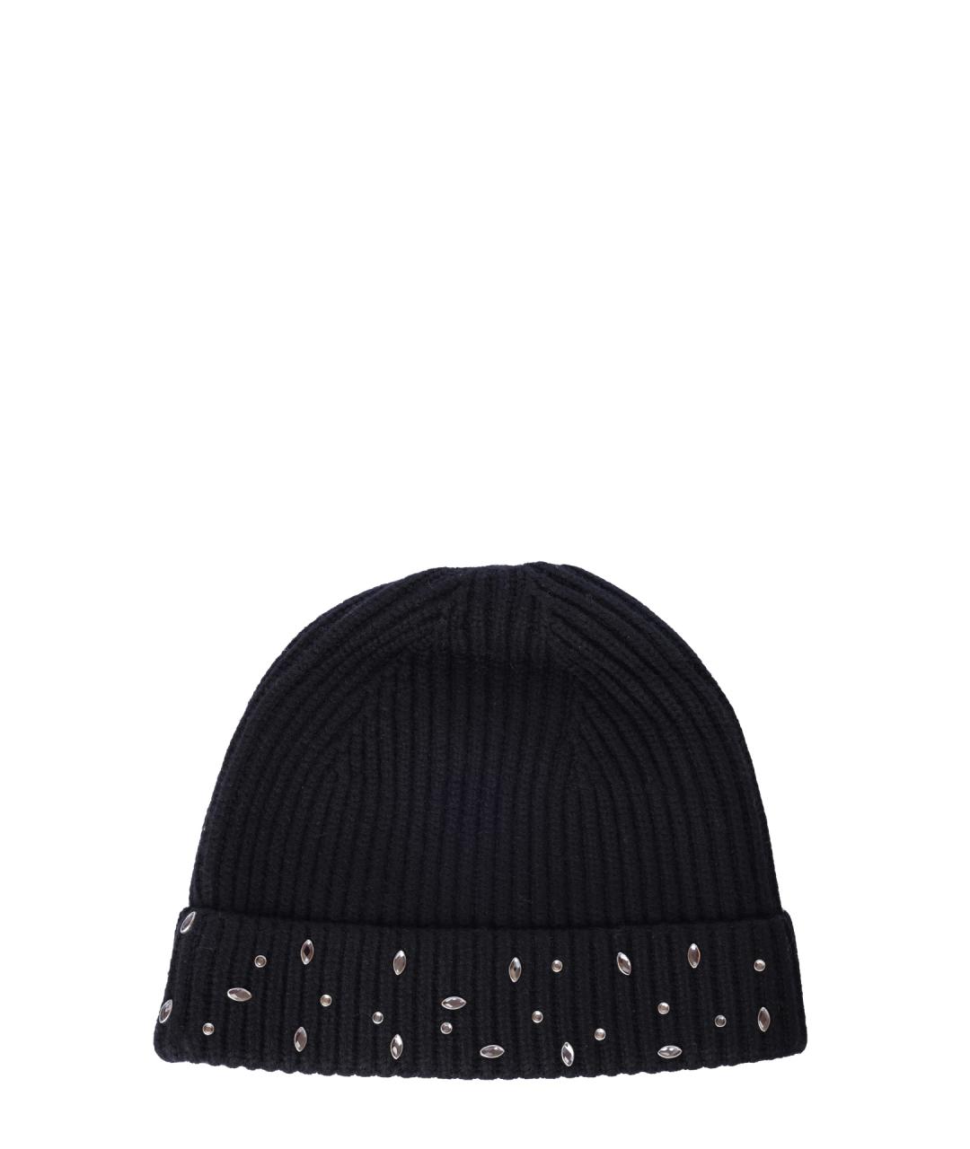 PINKO Черная синтетическая шапка, фото 3
