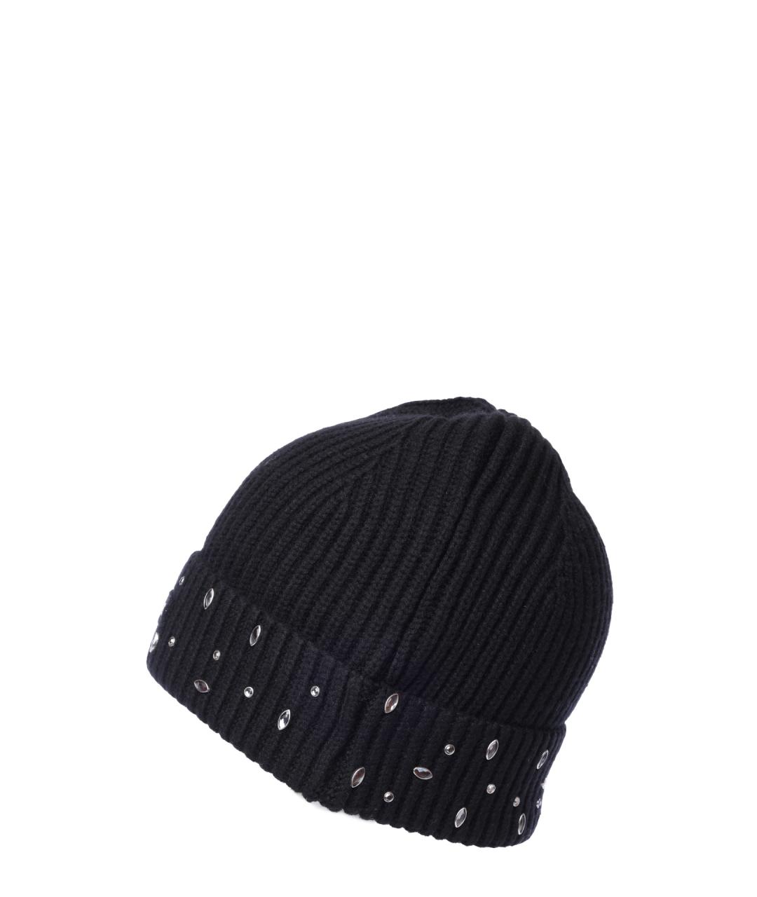 PINKO Черная синтетическая шапка, фото 2