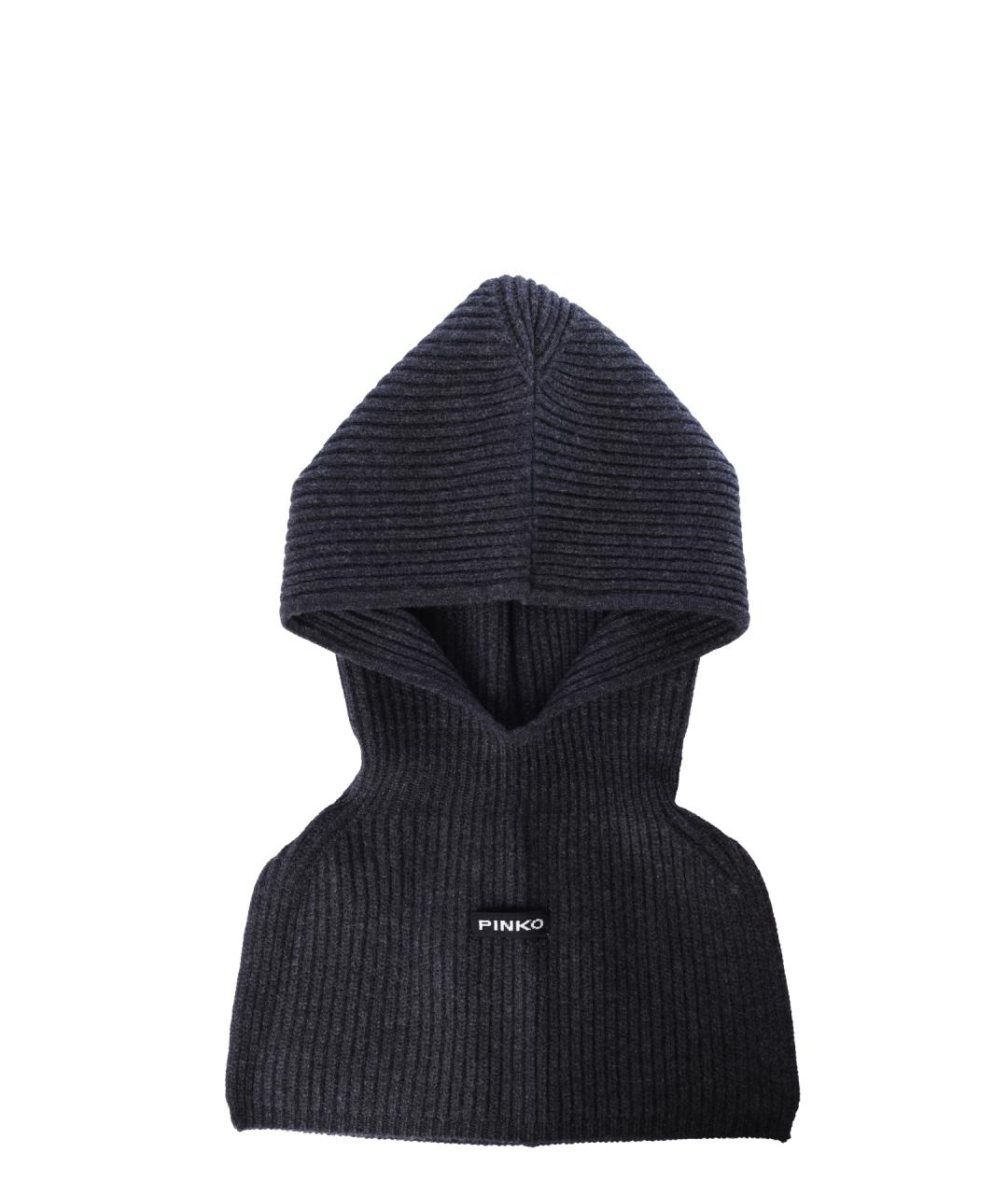 PINKO Серая шерстяная шапка, фото 5