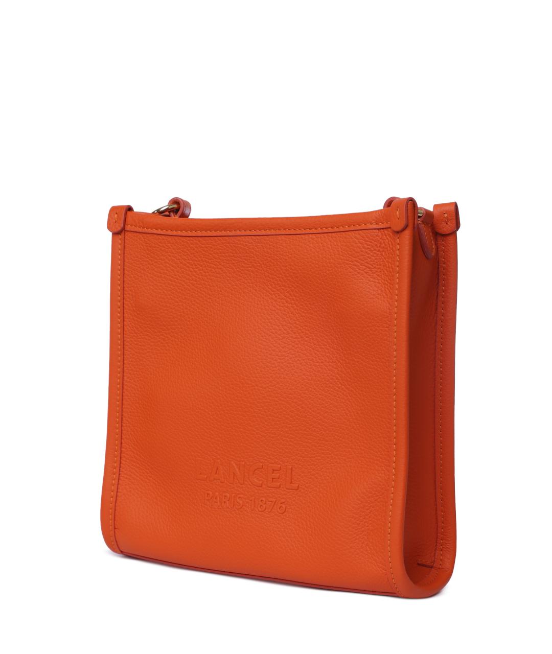 LANCEL Оранжевая кожаная сумка через плечо, фото 3