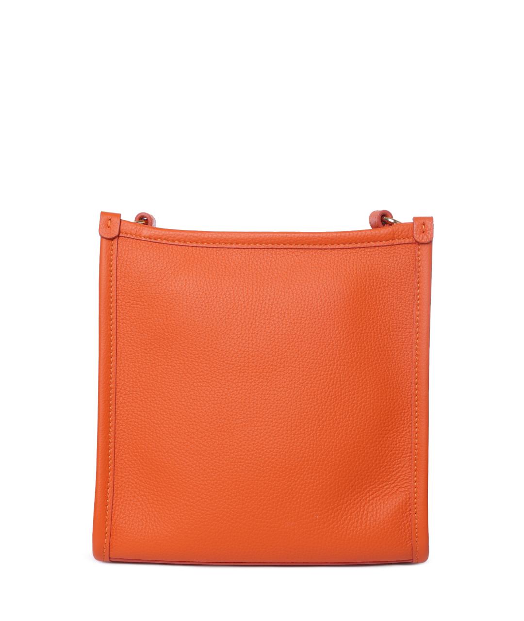 LANCEL Оранжевая кожаная сумка через плечо, фото 5