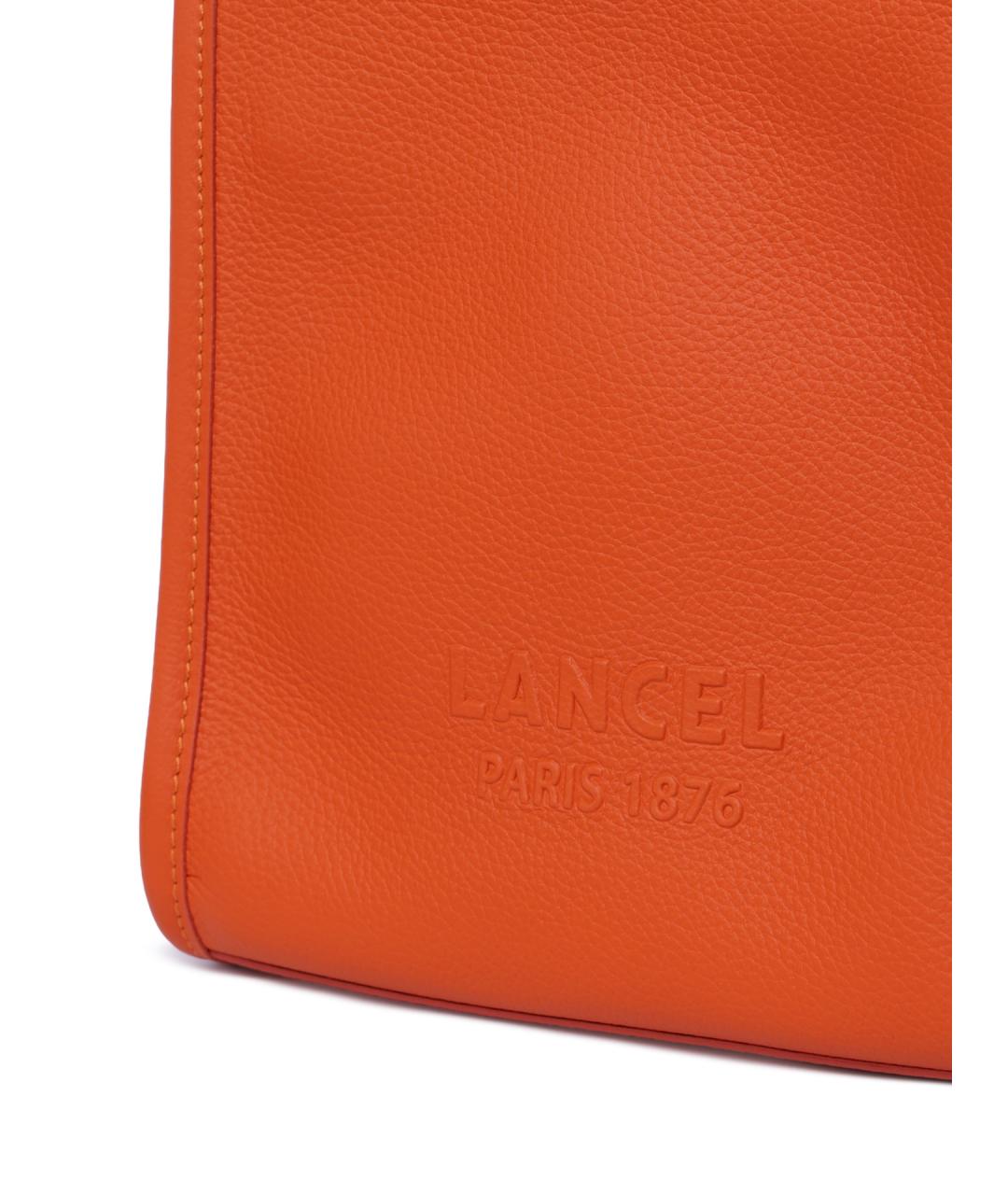 LANCEL Оранжевая кожаная сумка через плечо, фото 4