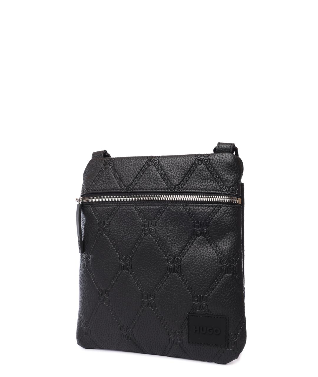 HUGO Черная сумка на плечо из искусственной кожи, фото 3