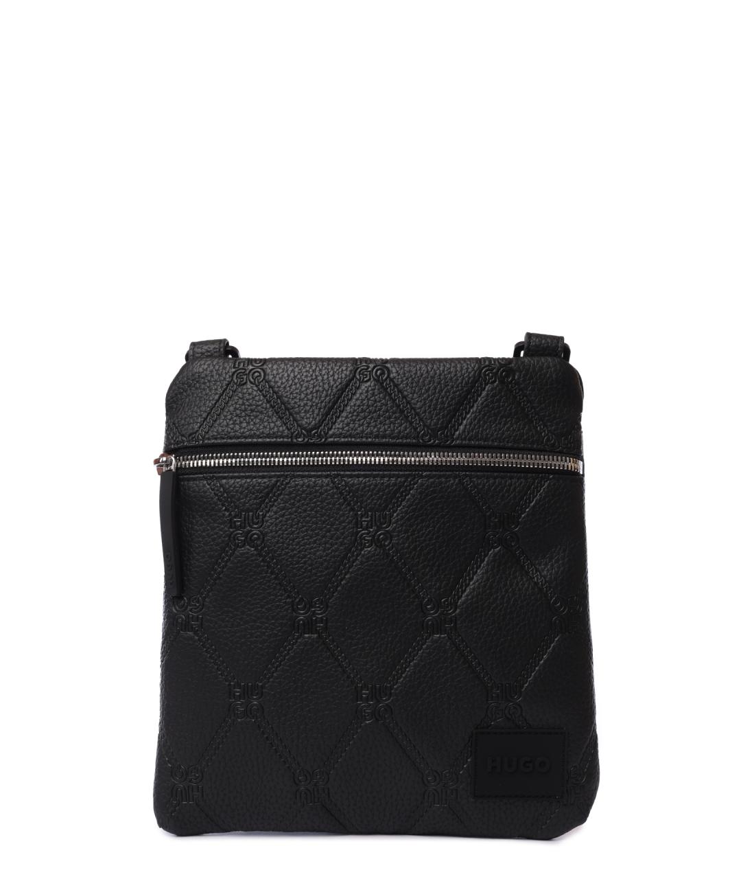 HUGO Черная сумка на плечо из искусственной кожи, фото 1