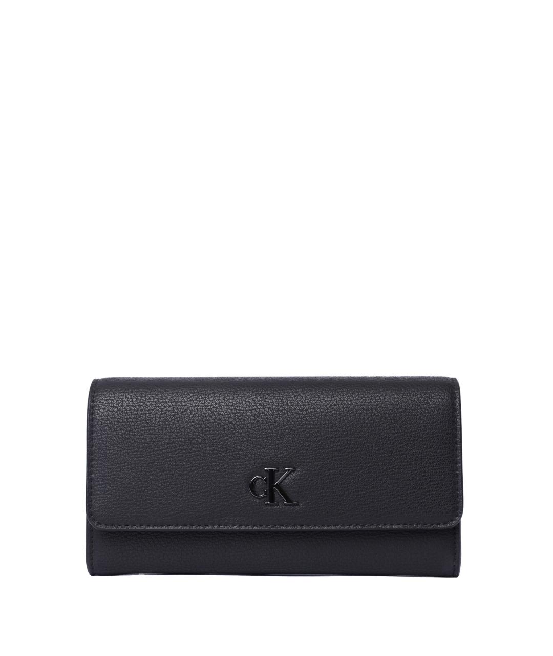 CALVIN KLEIN Черный кошелек из искусственной кожи, фото 1
